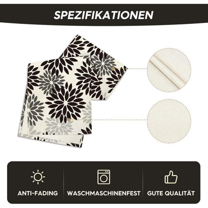 Tischläufer Schwarz Dahlien Halloween Herbst 40x180 cm