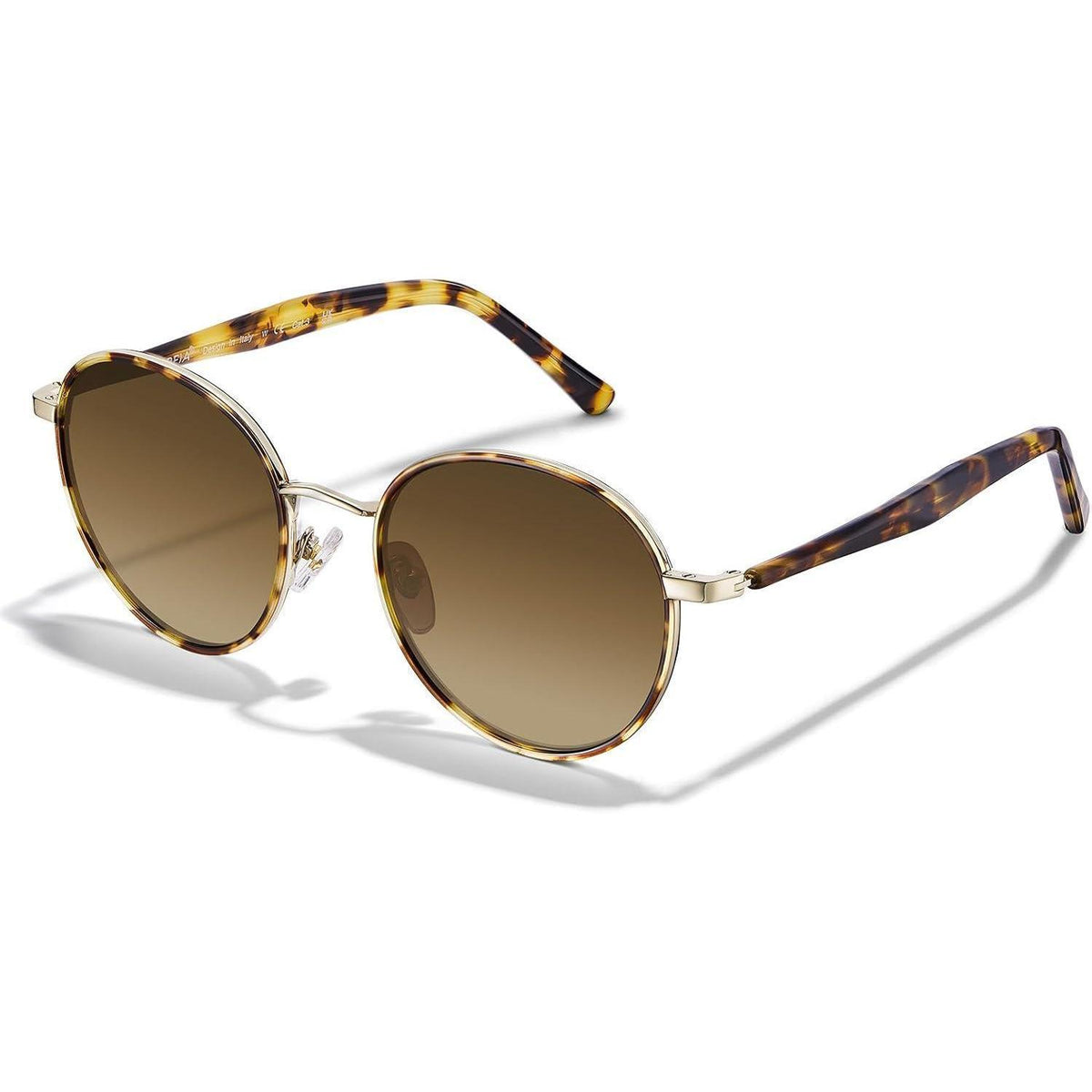 Vintage Runde Damen Sonnenbrille Polarisiert UV400 mit Etui