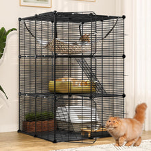 Katzenkäfig Outdoor 3-stöckig DIY Katzenlaufstall