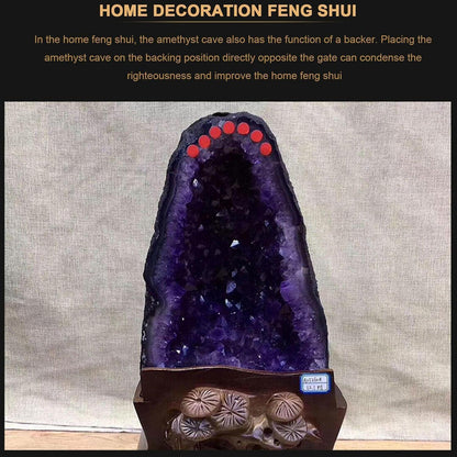 DECORN Große Amethyst-Naturkristall-Cluster-Exemplar, Echte