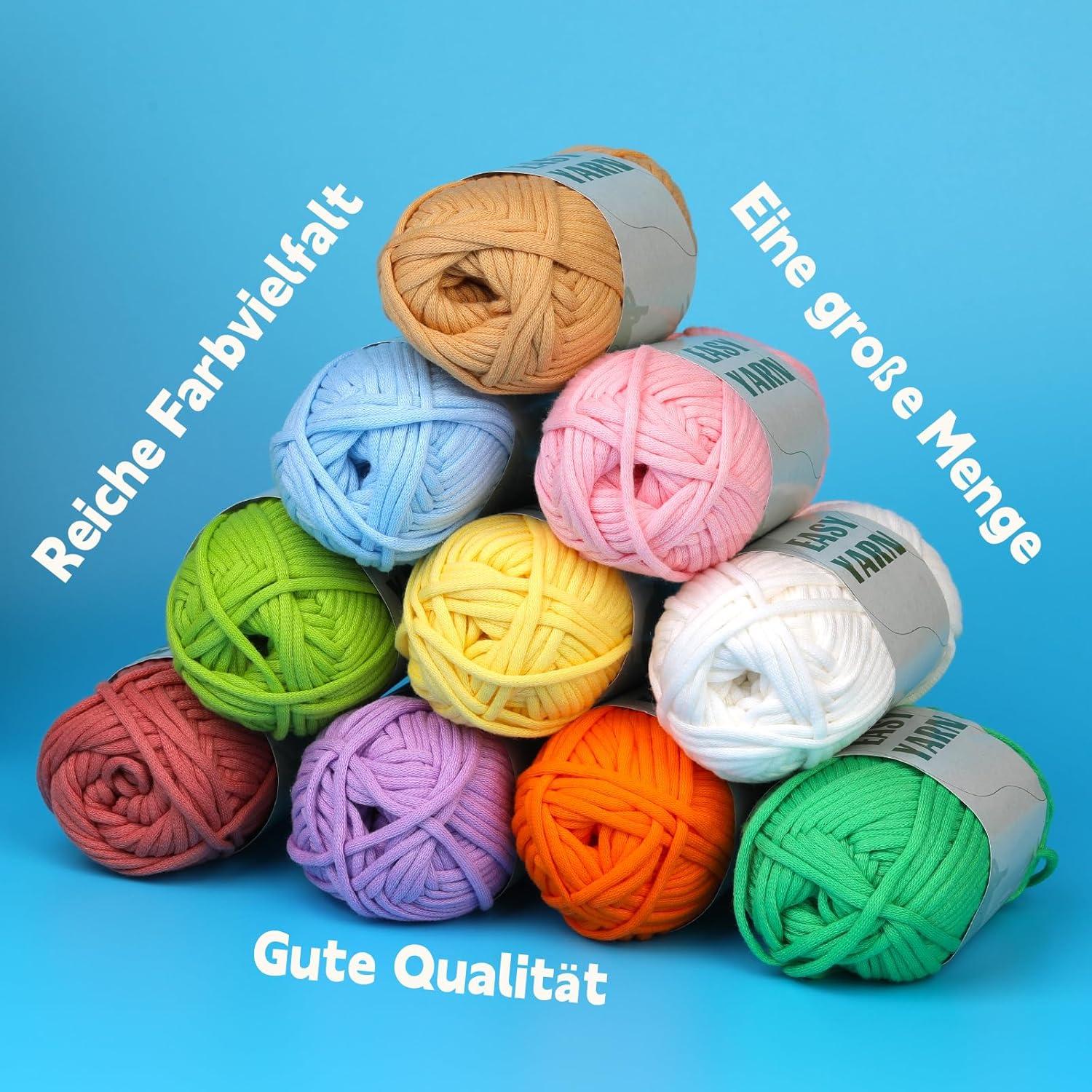 4er Set Herbstgrünes Baumwoll-Nylon-Mischgarn für