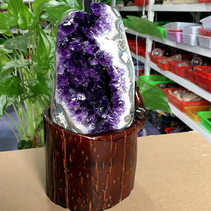 Amethyst Cluster Exemplarstein für Heimdekoration, 4kg