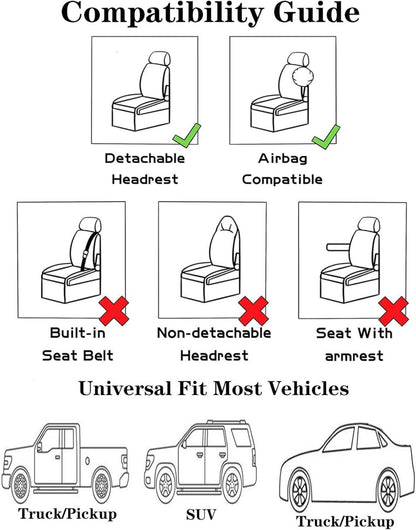 Universal Autositzbezüge Leder atmungsaktive Eisseide Set für Auto SUV