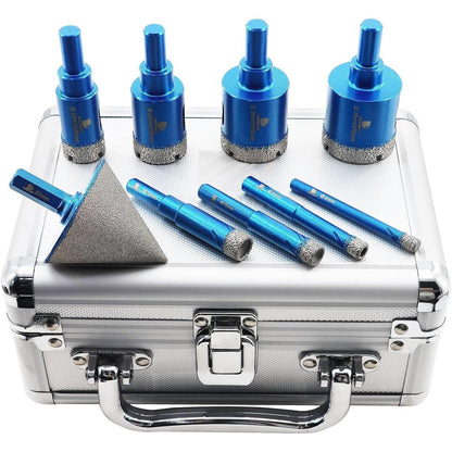 Diamant-Trockenbohrer-Set für Fliesen & Stein, 9-teilig
