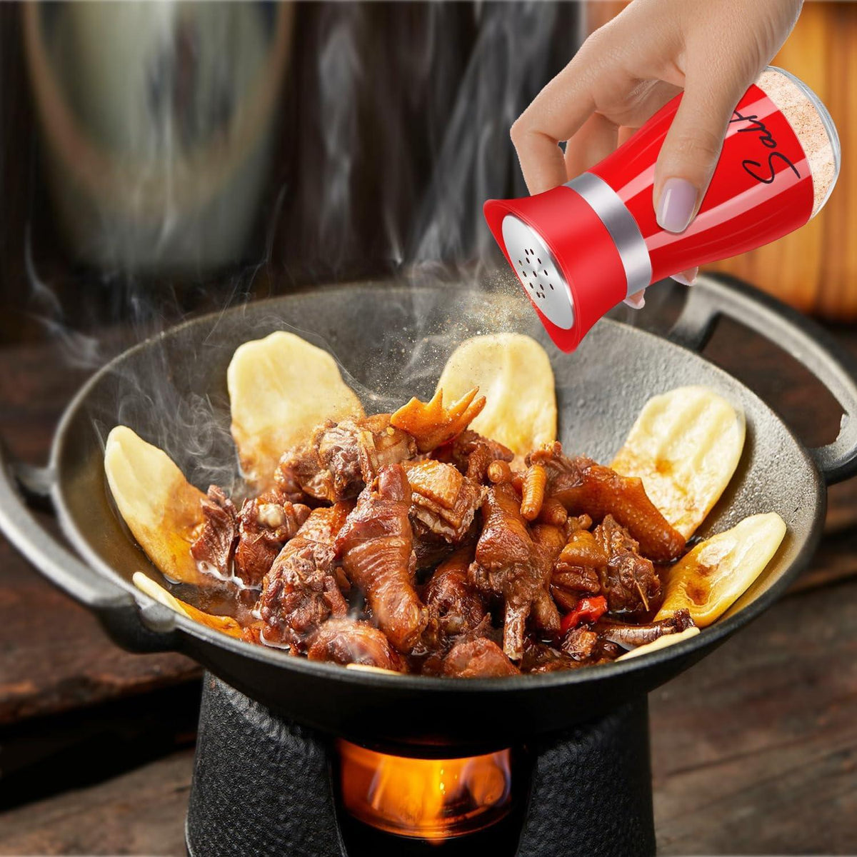 Salz und Pfefferstreuer 2 Stück Edelstahl Gewürzstreuer Küche BBQ