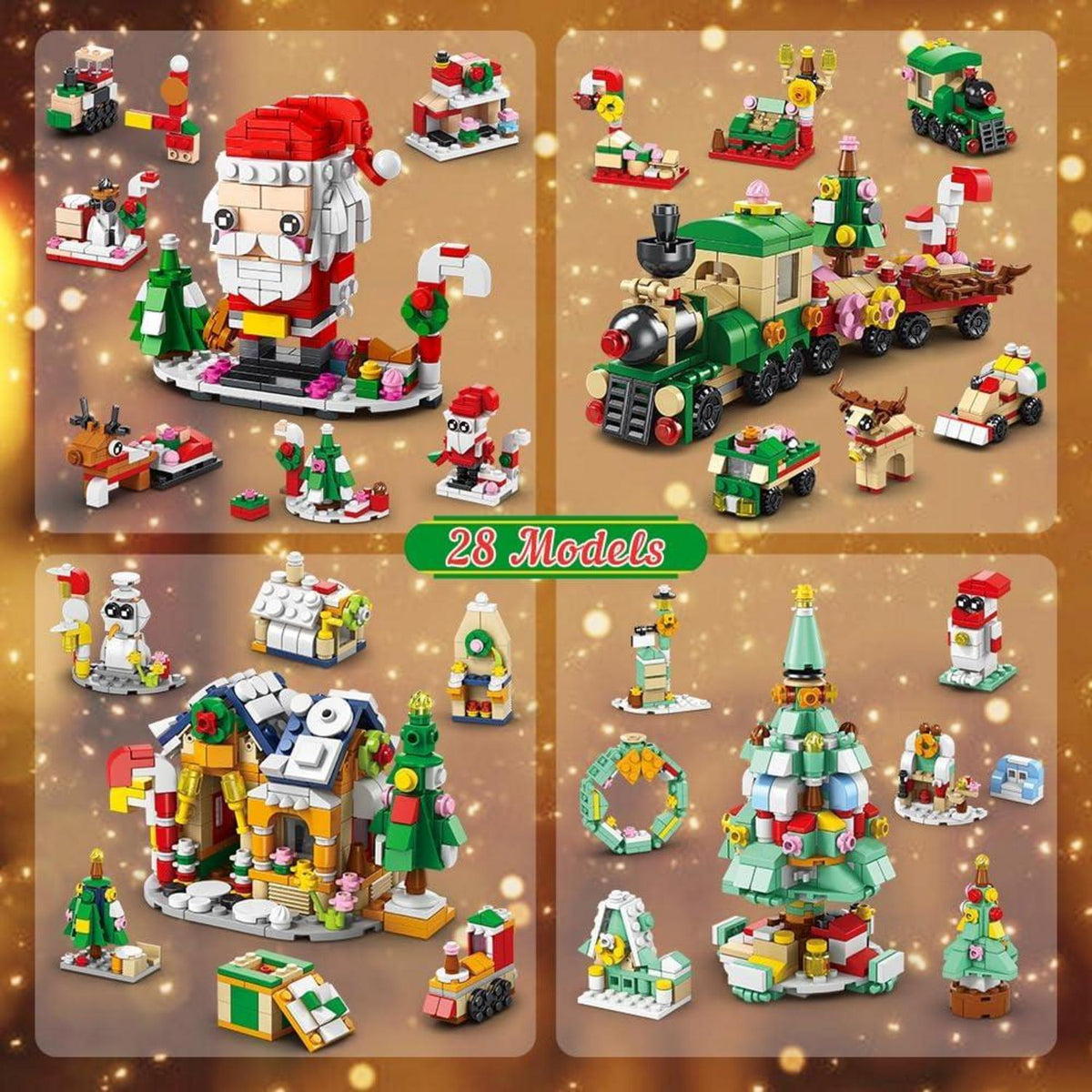 Weihnachts-Adventskalender-Bausatz 2024 für Kinder, 24