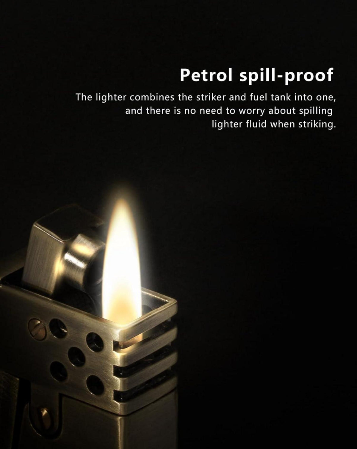 Vintage Benzinfeuerzeug Nachfüllbar Petrol Feuerzeug Gold