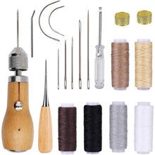 NICAVKIT Leder Nähset Handwerk Ledernähset 18tlg. mit
