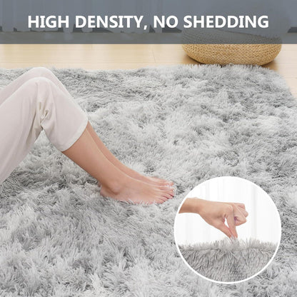 Hochflor Teppich 80x150 Weich Flauschiger Wohnzimmer Schlafzimmer Teppich