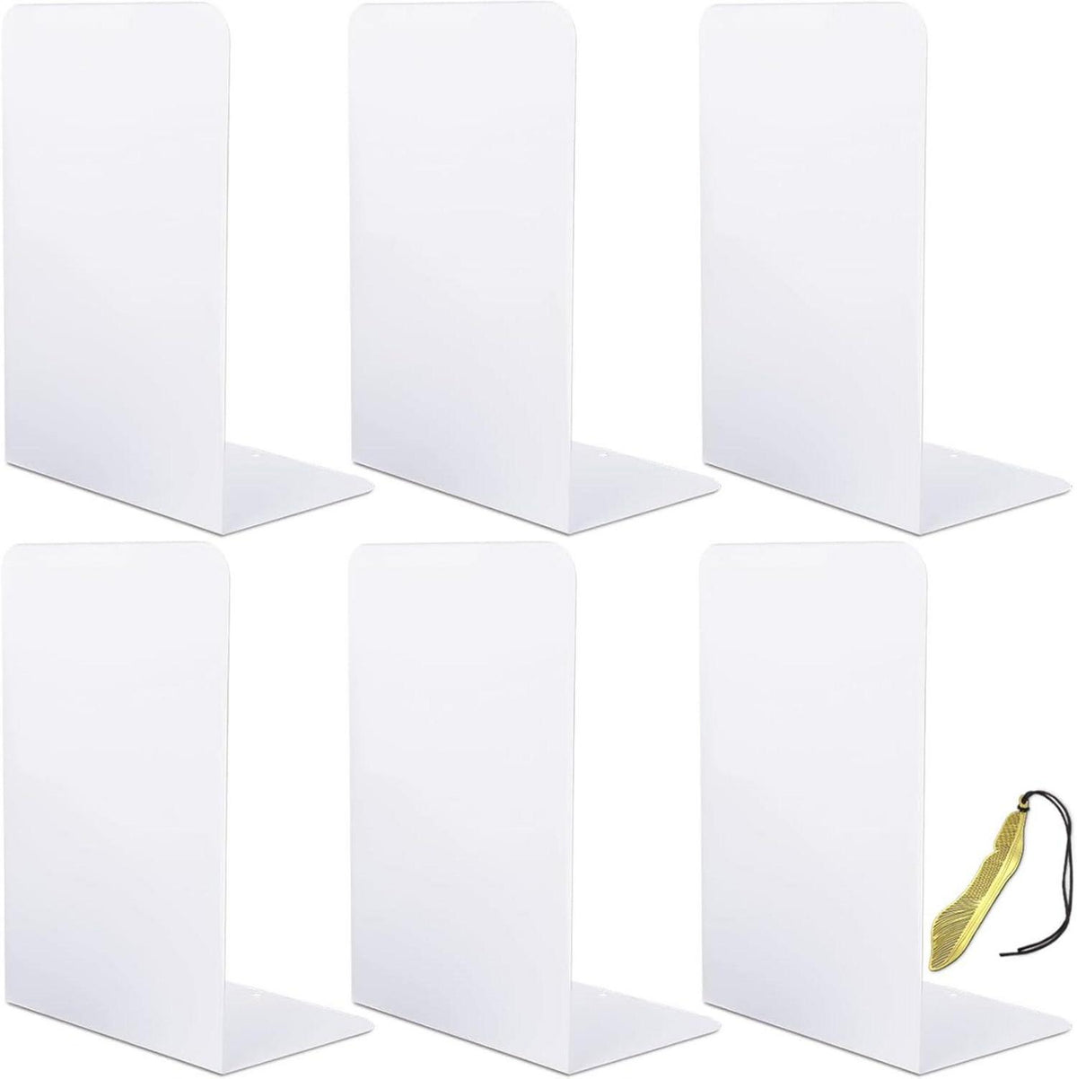 Metall L-förmige Buchstütze, Bücherstütze 6er Set