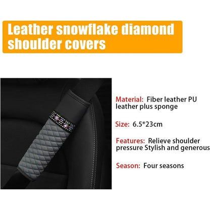 2x Auto Gurtpolster Schulterpolster Sicherheitsgurt Polster Grau