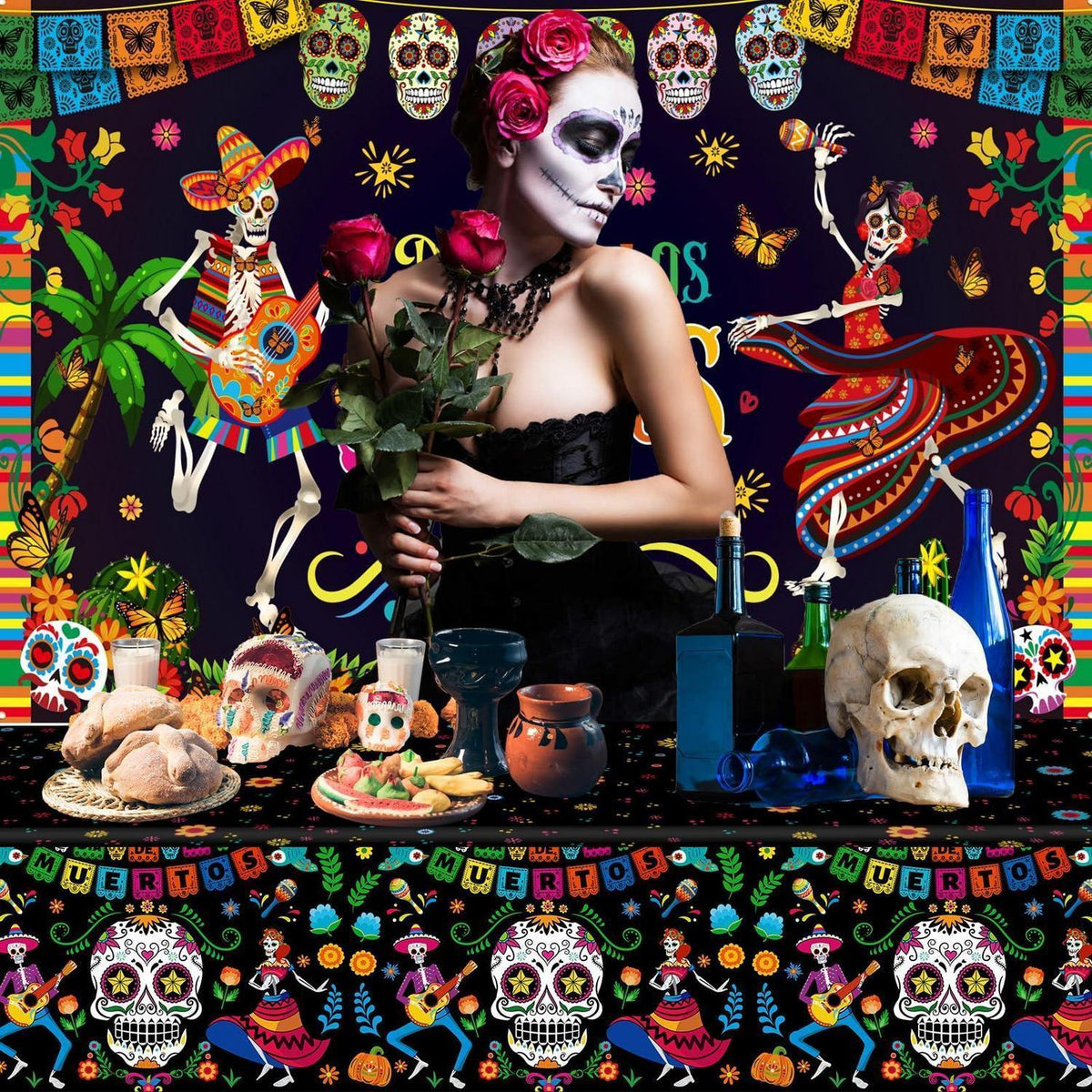 Totenkopf Tischdecke Tag der Toten Dia De Los Muertos Party