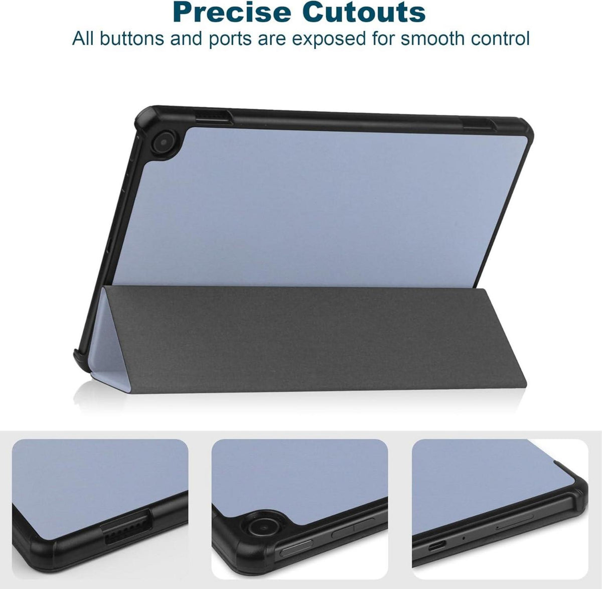 Hülle für Amazon Fire Max 11 Tablet 2023 Slim Leder Tri-Fold Schutzhülle Violett