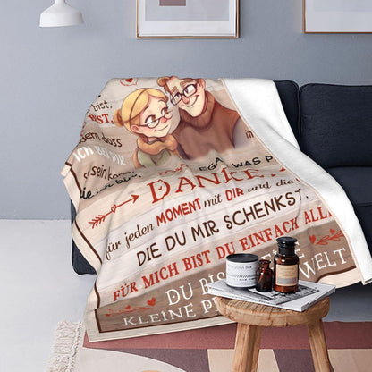 Personalisierte Liebesdecke mit