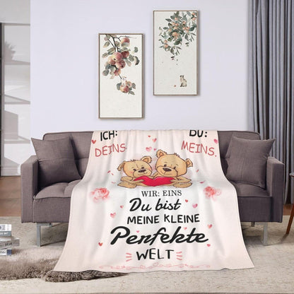 Flauschige Fleecedecke 150x200 cm Ich Liebe Dich Geschenke