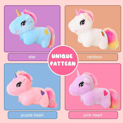 Einhorn Plüschkissen mit Babys & Flügeln - Kuscheliges Spielzeug
