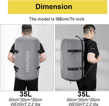 Sporttasche 35L Reisetasche mit Schuhfach wasserdicht Grau