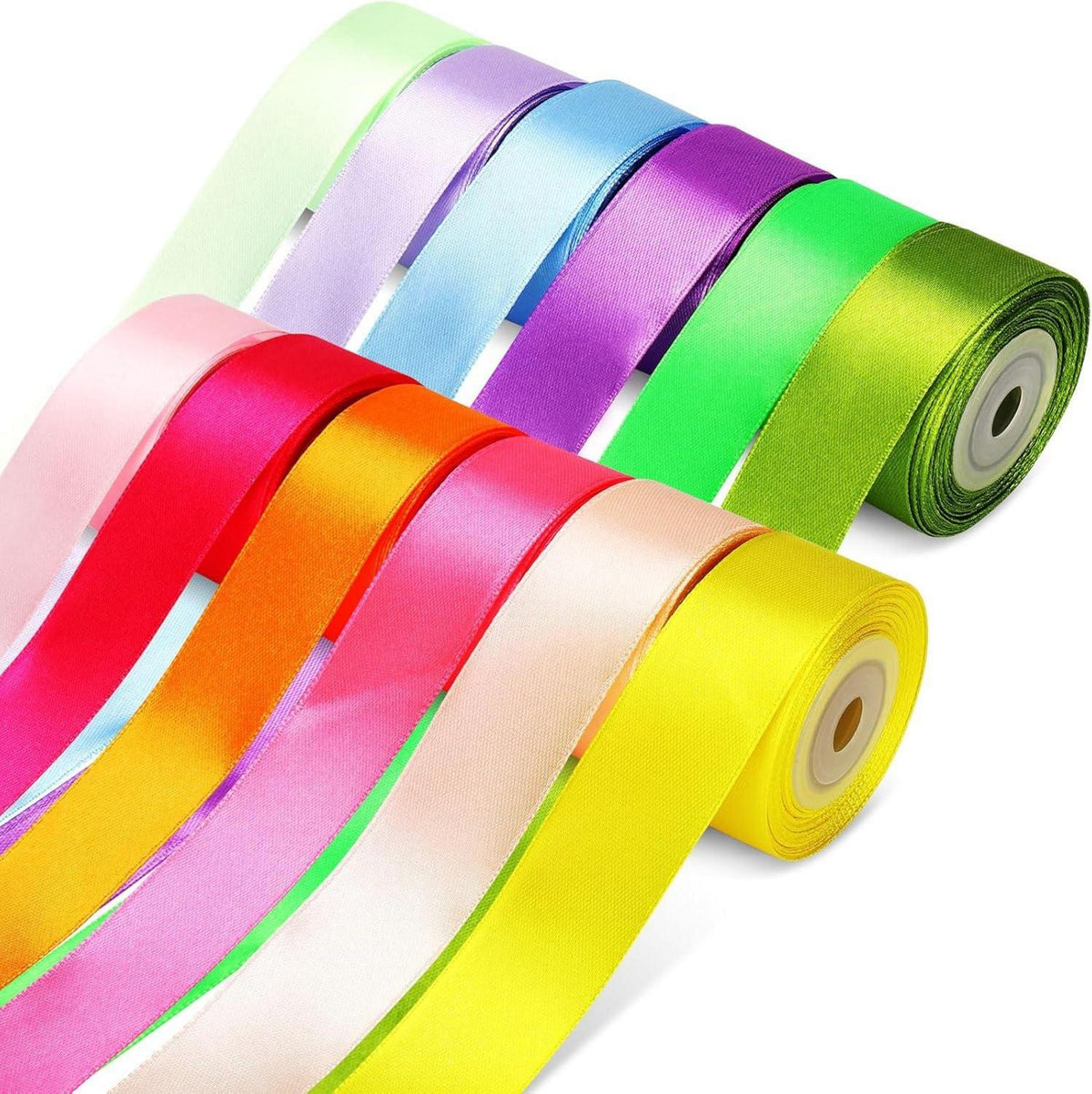 Satinband Bänder 12 Farben 25mm x 10m Geschenkband Schleifenband
