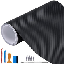 3D-Kohlefaserfolie für Fahrzeuge, Schwarz, 150x300cm mit Werkzeug
