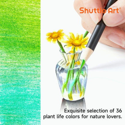 36 Botanik Buntstifte Set für Erwachsene, Malen und Zeichnen von botanischen Szenen