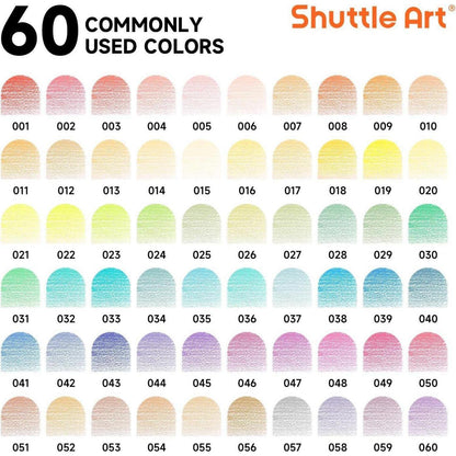 60 Pastell Buntstifte für Erwachsene und Kinder