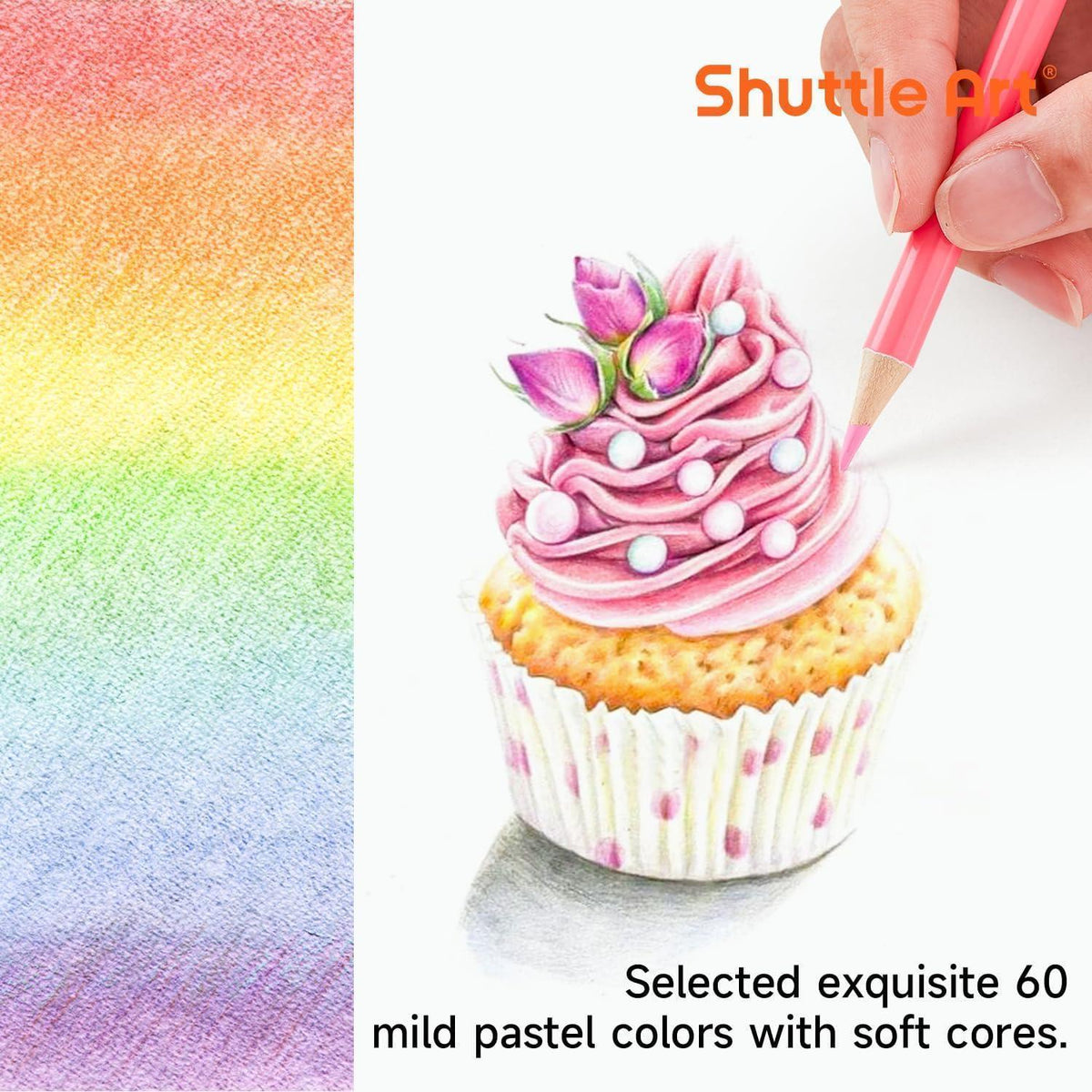 60 Pastell Buntstifte für Erwachsene und Kinder