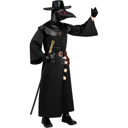 Herren Pestarzt Kostüm Set mit Maske und Zubehör