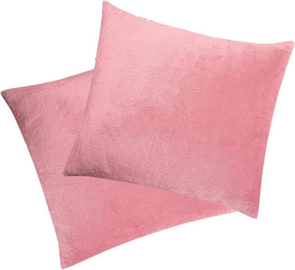 Kissenbezug Set Samt Zierkissenbezüge 45x45 Rosa Flauschig Kuschelig