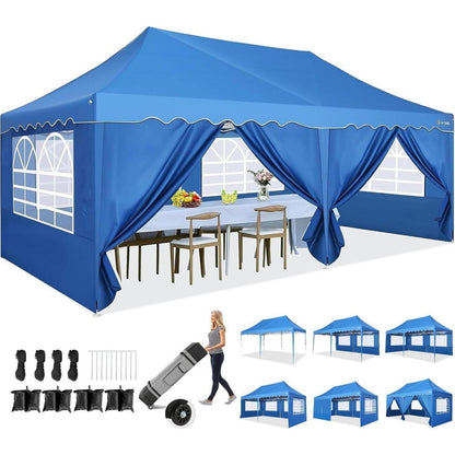 Faltpavillon 3x6 mit Seitenwänden – Wasserdicht & UV50+