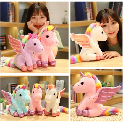Kuscheliges Einhorn Plüschtier 20/28cm – Weiches Geschenk für Mädchen