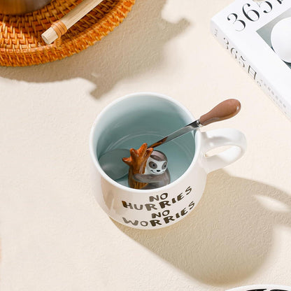 Personalisierte Faultier Keramik Tasse 230 ml - Lustige