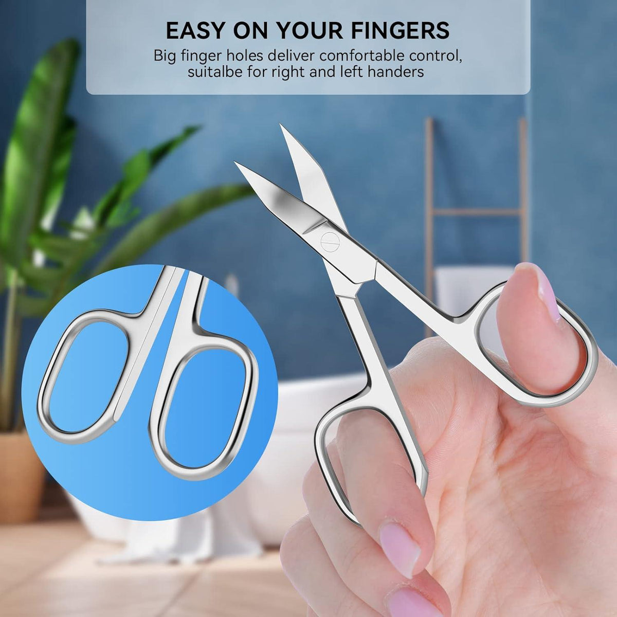 Professionelle Nagelschere aus Edelstahl mit gebogener Schneide