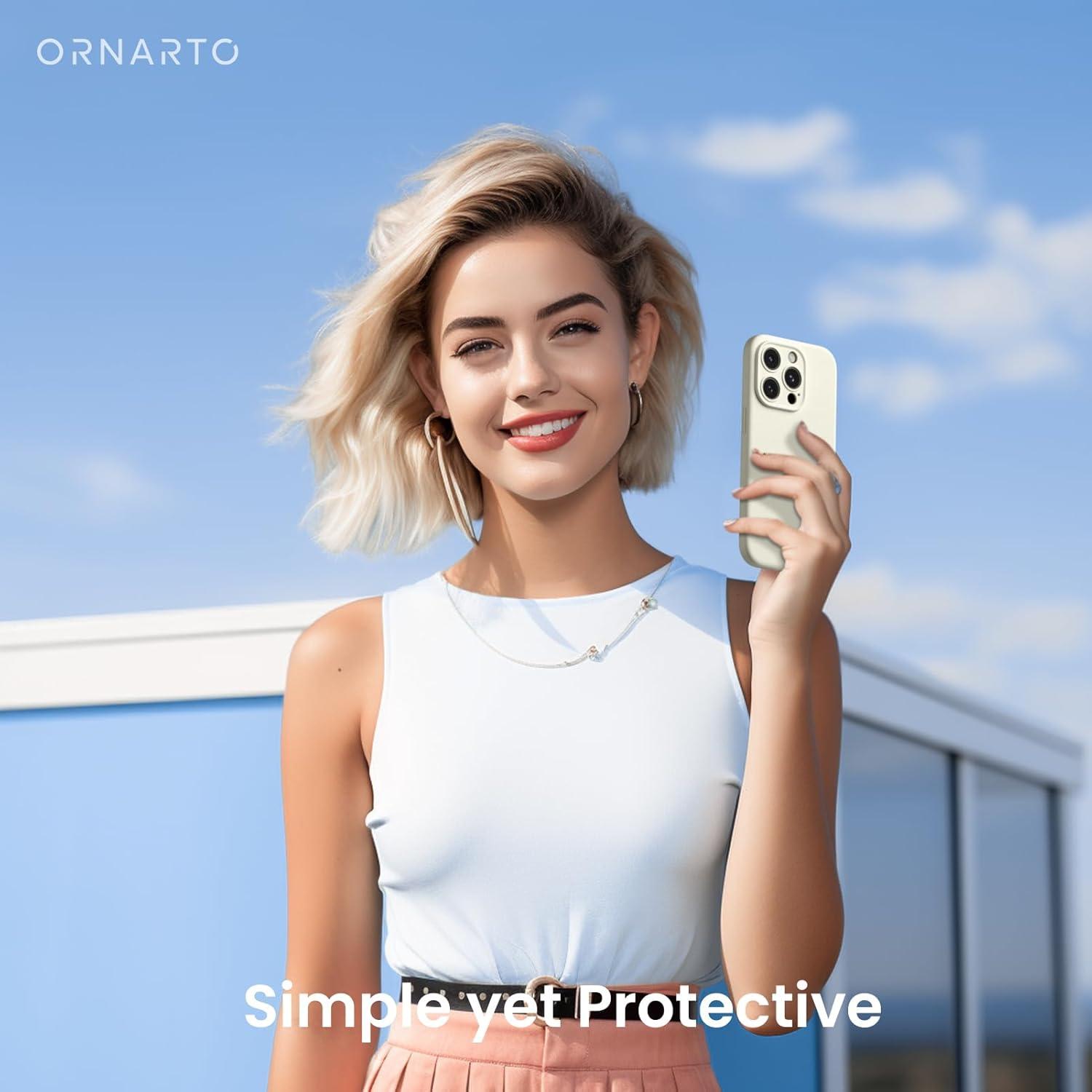 iPhone 15 Pro Hülle mit Kameraschutz, 2 Schutzfolien, flüssiges