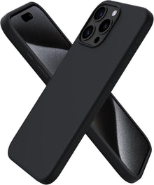 iPhone 15 Pro Max Silikonhülle 6,7 Zoll Schwarz Flüssiges Silikon