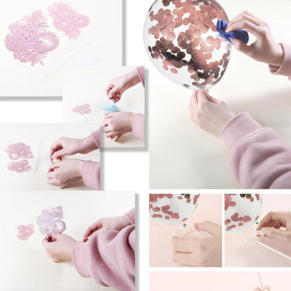 Roségold Geburtstagstortendeko Happy Birthday 17-teilig