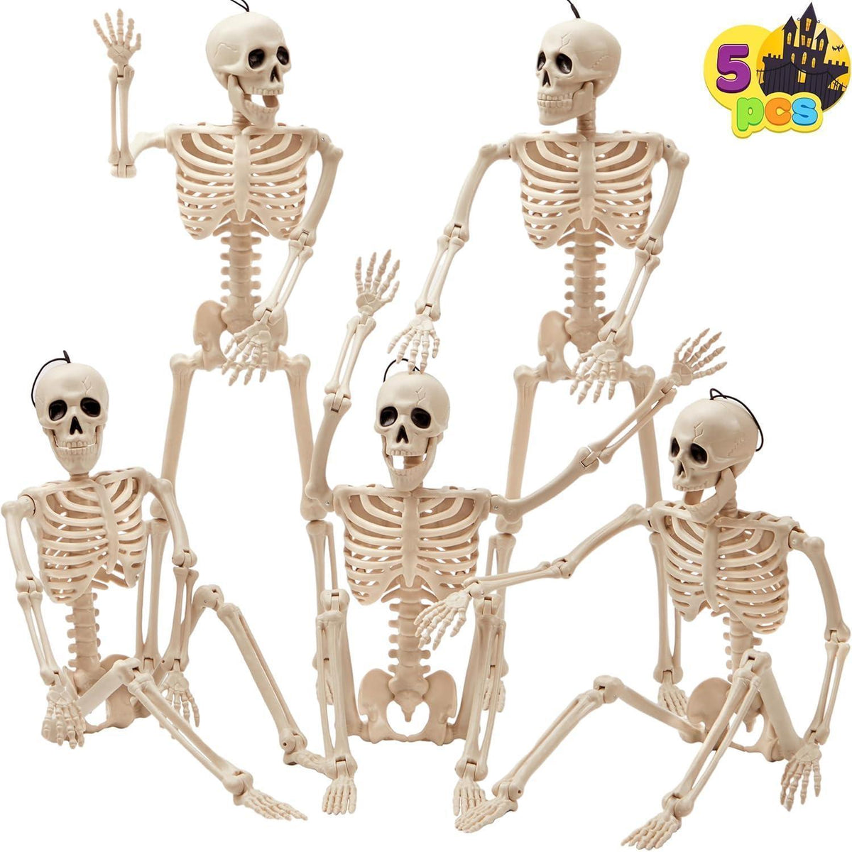 10 Hängende Halloween Skelette – Gruselige Partydeko