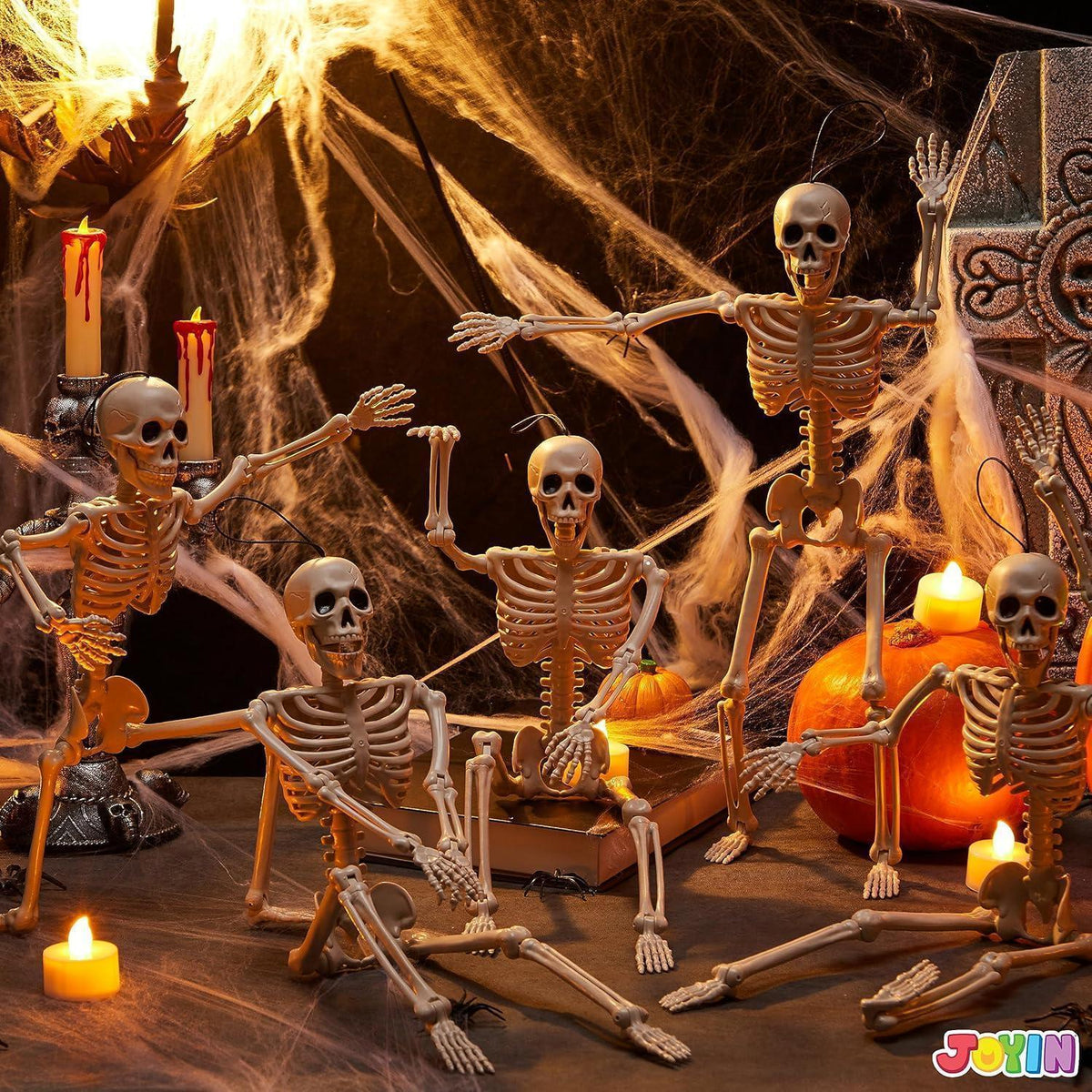 10 Hängende Halloween Skelette – Gruselige Partydeko