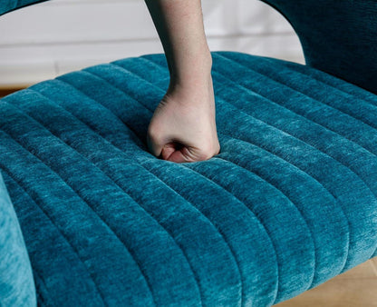 Bürostuhl Stoff Ergonomisches Design Drehstuhl höhenverstellbar Blau