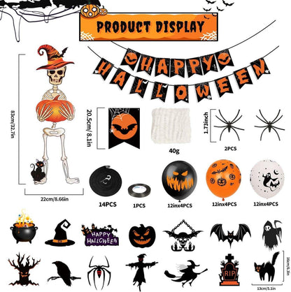 iZoeL Halloween Deko Happy Halloween Girlande Spiralen