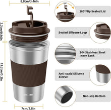 Aolieh Thermobecher | Edelstahl Kaffeebecher to go 380ml