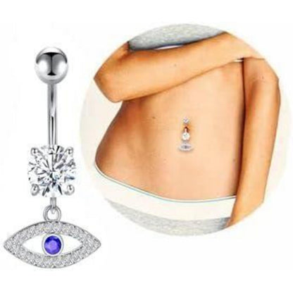 Bauchnabelpiercing Set Silber Herz Schmetterling 10mm Chirurgenstahl