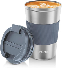 Thermobecher aus Edelstahl mit Auslaufsicherem Deckel 380ml