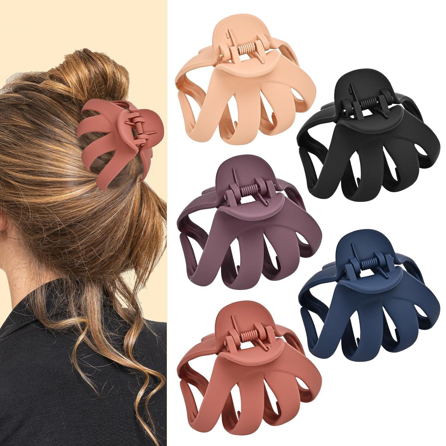 Octopus Haarklammern 5er Set für dickes lockiges langes Haar
