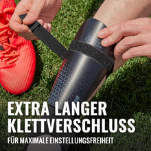 Fußball Schienbeinschoner mit Knöchelschutz, verstellbar