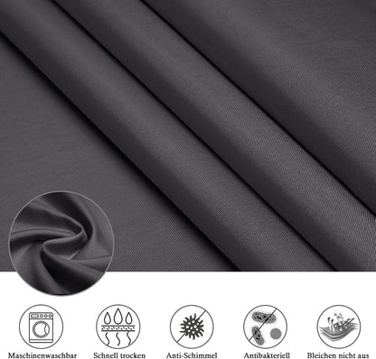 Duschvorhang 100x200 Grau Anti-Schimmel Textil Stoff Wasserdicht Trocknend