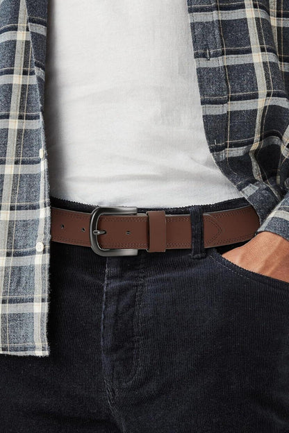 Herrengürtel CHAOREN Arbeitsgürtel Leder 38mm Braun 100cm