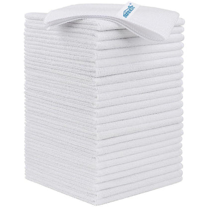 24 Microfasertücher Weiß – Reinigungslappen für Küche & Haushalt