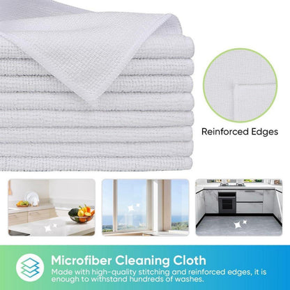 24 Microfasertücher Weiß – Reinigungslappen für Küche & Haushalt