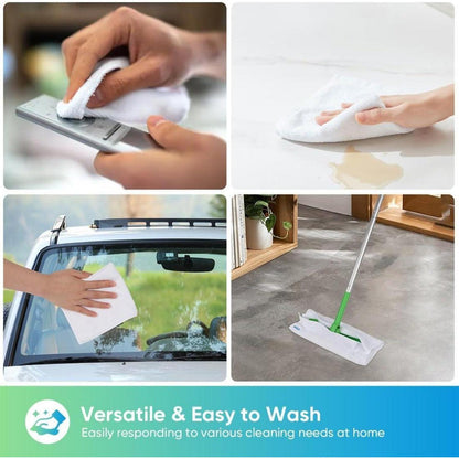 24 Microfasertücher Weiß – Reinigungslappen für Küche & Haushalt