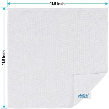 24 Microfasertücher Weiß – Reinigungslappen für Küche & Haushalt